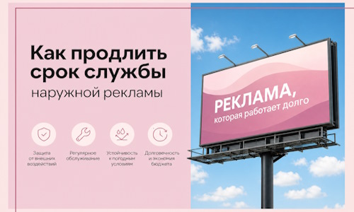 Как продлить срок службы наружной рекламы в  Арсеньеве